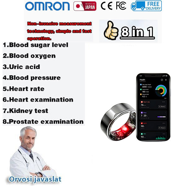 🔥LAST DAY Promotion 49% OFF🔥Omron 12-in-1 non-invasive blood glucose Smart Ring【🎌From japan🎌】