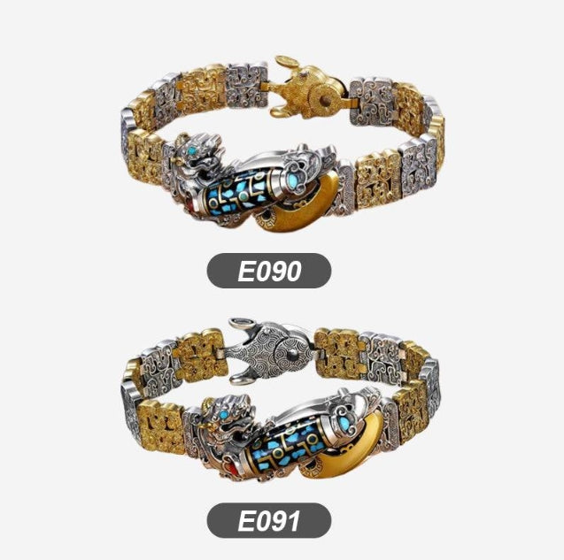 NINE-EYED DZI BEAD BRACELET