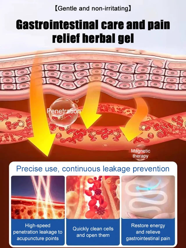 🌞【Gentle and non-irritating】Gastrointestinal care and pain relief herbal gel🔥