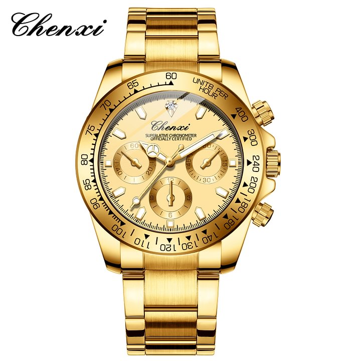 🧡MJAA™-Waterproof business men's gold watch