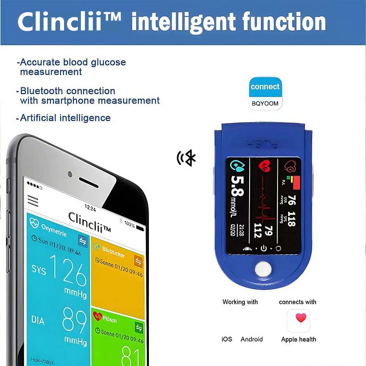 Clinclii™ High Precision Non-Invasive Blood Glucose Meter👨⚕️ is clinically certified to be & 99.9% accurate