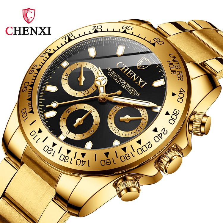 🧡MJAA™-Waterproof business men's gold watch