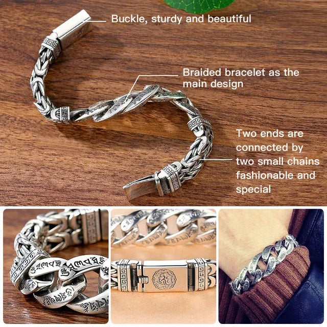 Six-syllabled Sanskrit Mantra Braided Lucky Bracelet