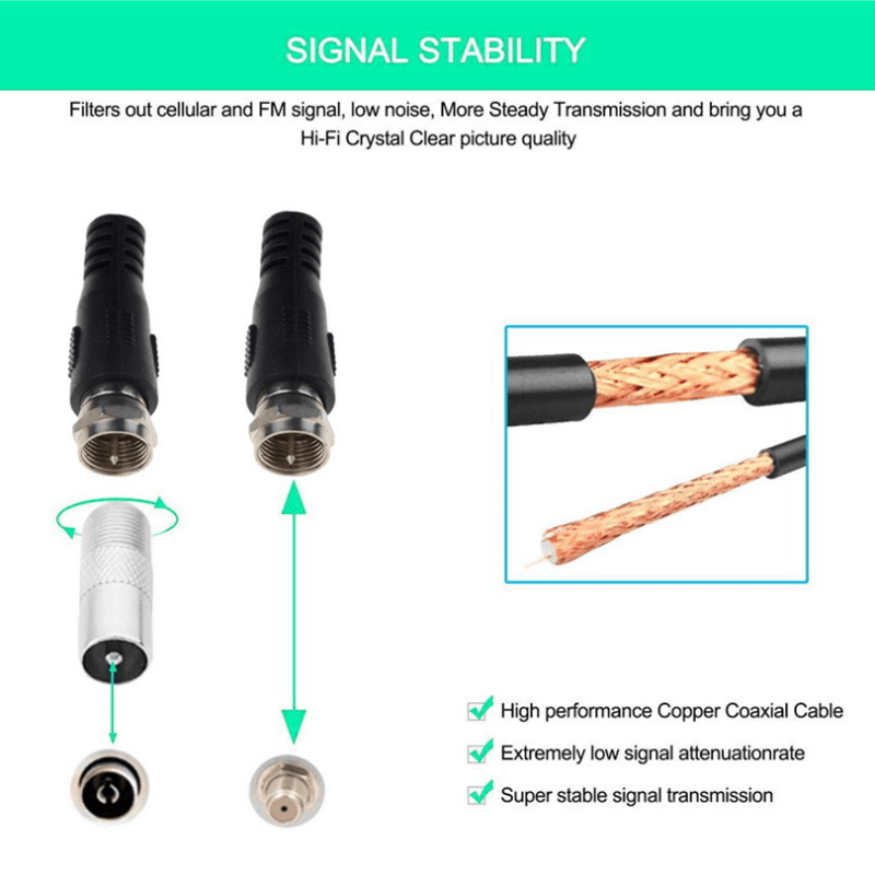 HDTV CABLE ANTENNA 4K【🇮🇳COD + Local Stock !!!】