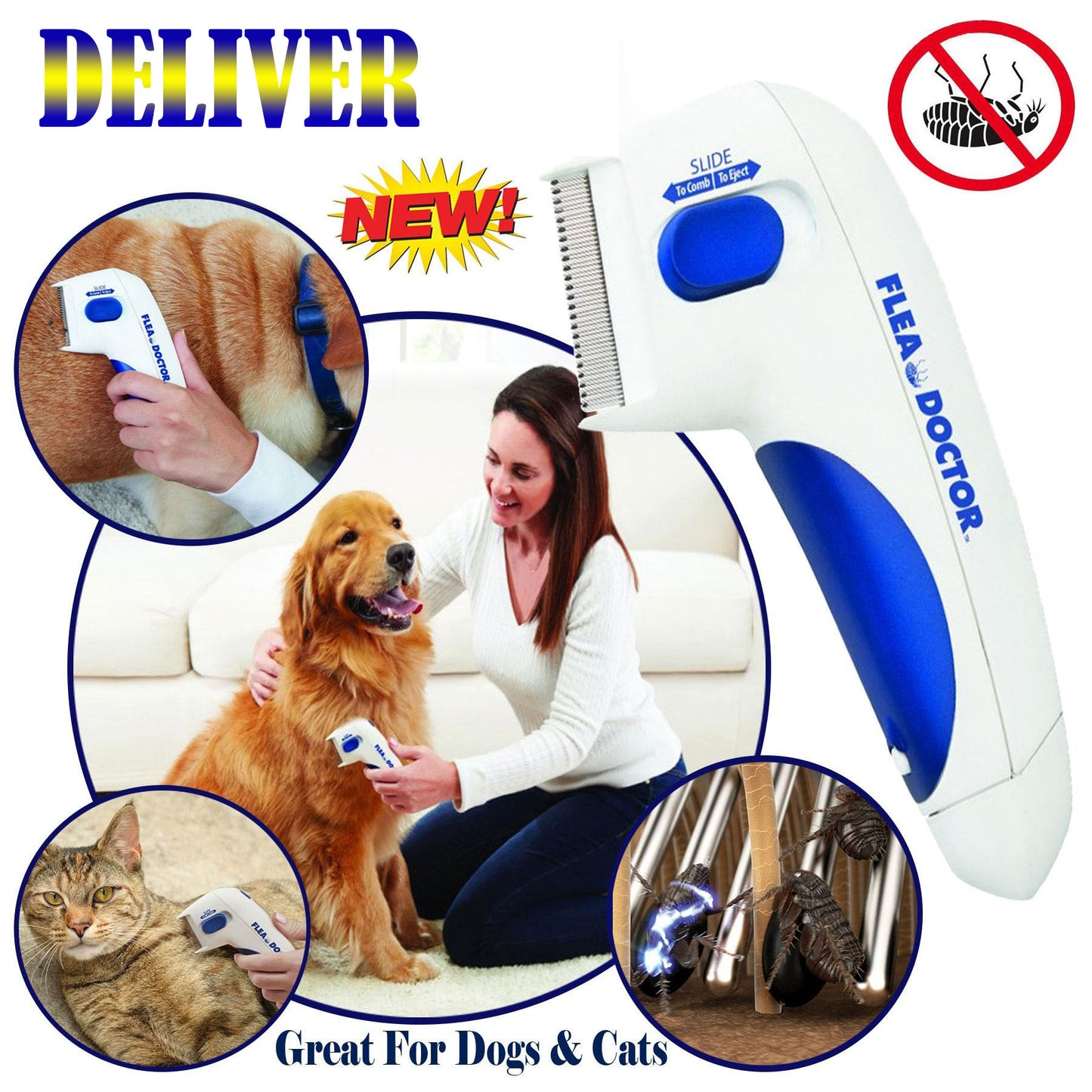 Flea & Tick Prevention Collar for Cats & Dogs (Buy 1 Free 1)-38cm For cat (2pcs)🔥【Giving a pet flea comb】