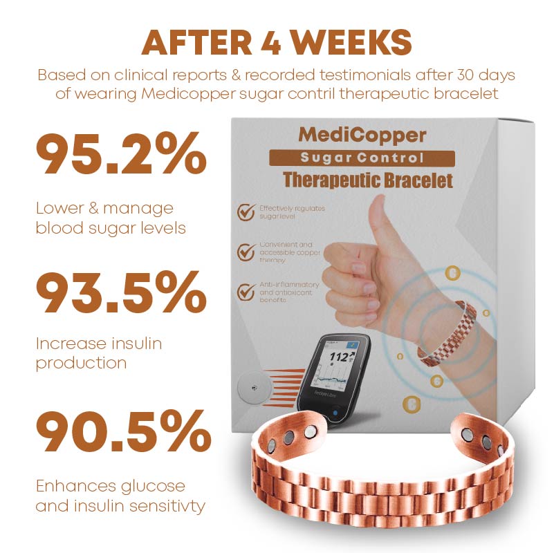 MediCopper Blood Sugar Regulation Medical Health Wristband