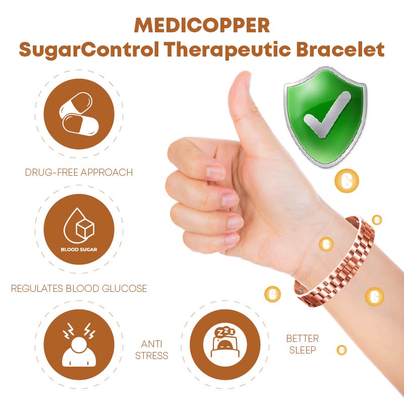 MediCopper Blood Sugar Regulation Medical Health Wristband