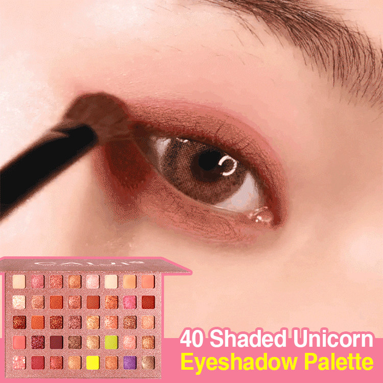 Hot-Selling Unicorn Eyeshadow Palette,40 colors/plate, matte, shimmer, a variety of textures.Easy to draw a beautiful and delicate eye makeup with it.