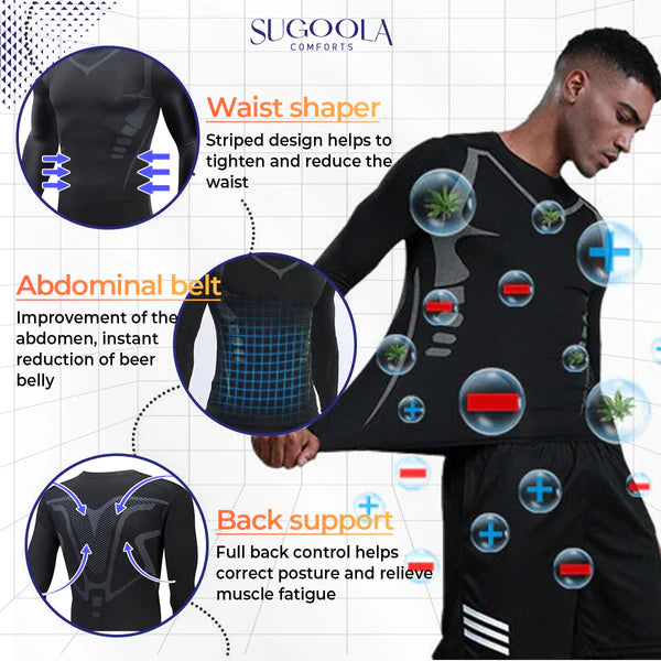 Sugoola™ Far-Infrared Tourmaline Magnetic Mens Undershirt