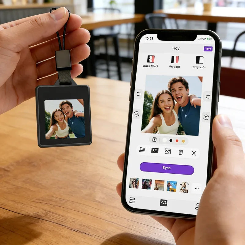 E-Ink Screen Tracker🔥🔥🔥Changeable Photo Display, Anti-Lost Locator with E-Ink Screen