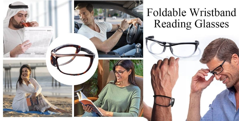 👓Foldable Wristband Reading Glasses【Never wear out, 5-year warranty】