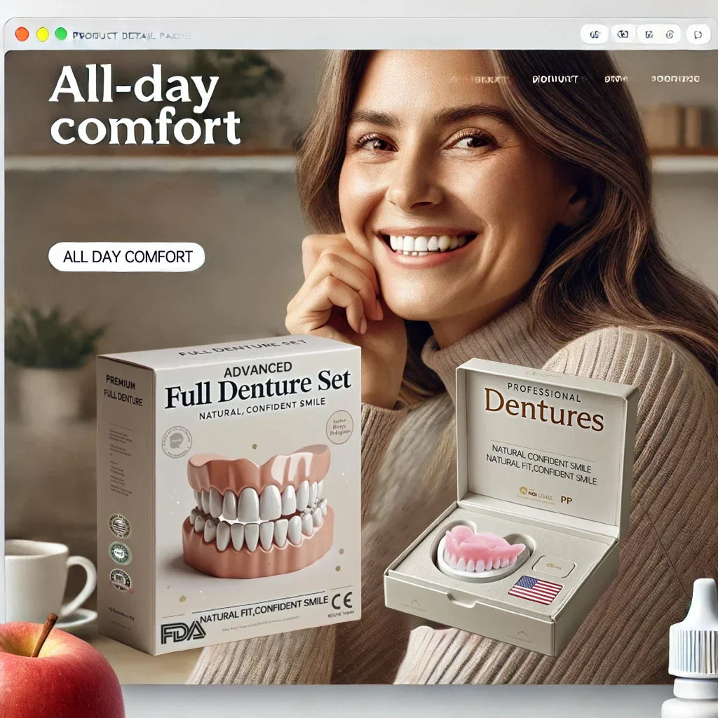 NESLEMY-🦷Advanced Customized Full Denture Set🦷 (⏰Limited time discount last 30 minutes⏰)