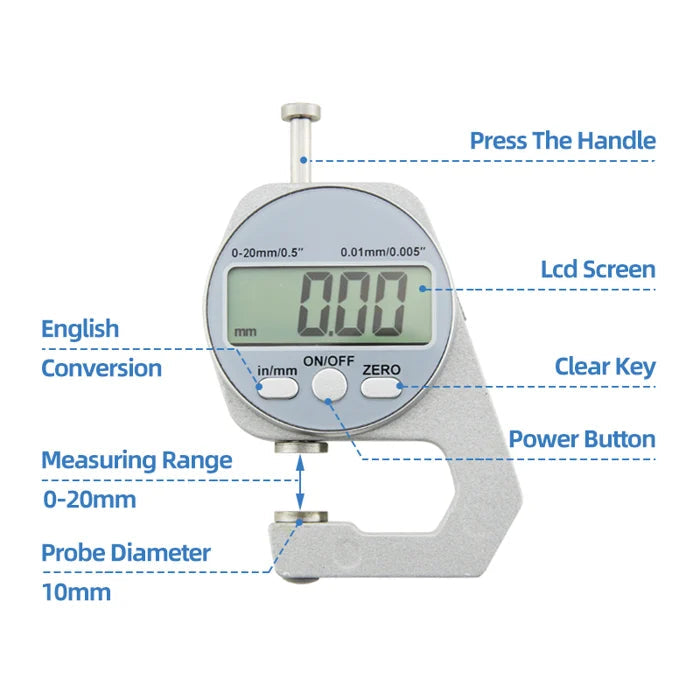 (🔥Hot Sale 49% OFF) Digital Display Thickness Gauge