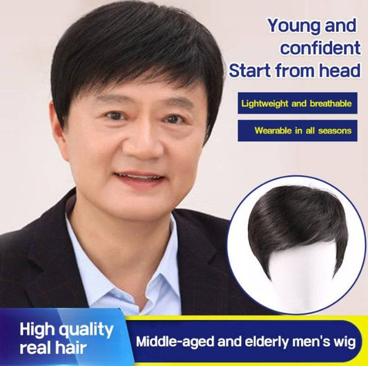 【🎌From japan🎌】Business natural and realistic full wig for medium-elderly men