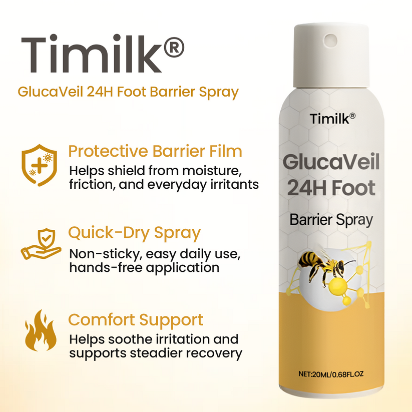 ⏳Limited-time 49% off⏰💥Timilk® GlucaVeil 24H Foot Barrier Spray