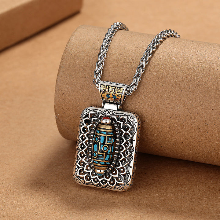 Bring Good Fortune and Protection Rotatable Necklace Pendant