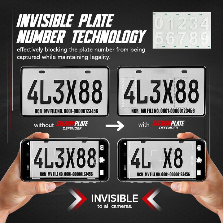 🛡️sxcpouw™ StealthPlate Defender-Car Number Plate Sticker – HUSEYA