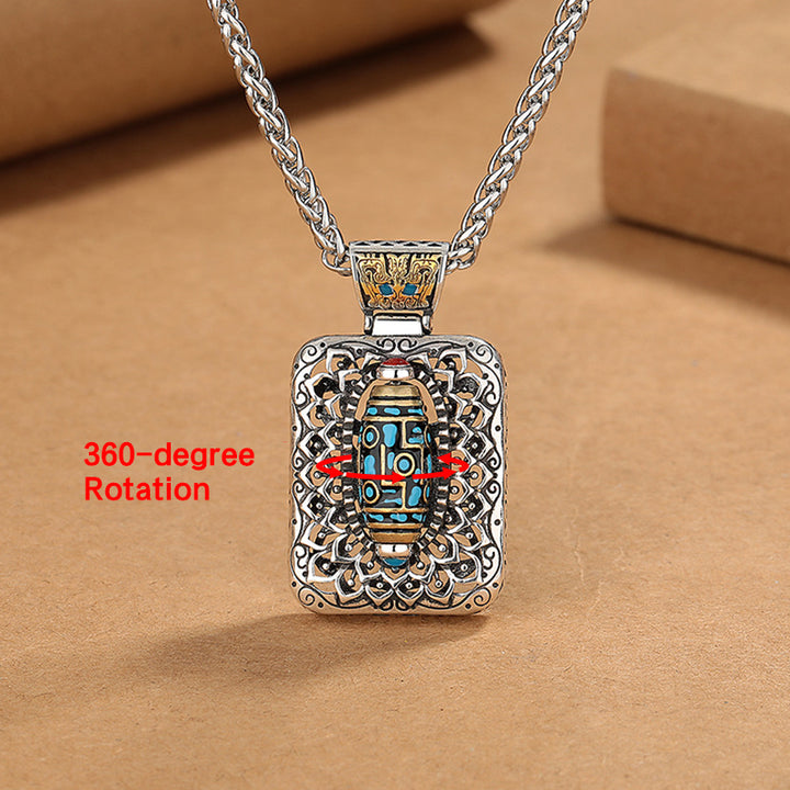 Bring Good Fortune and Protection Rotatable Necklace Pendant