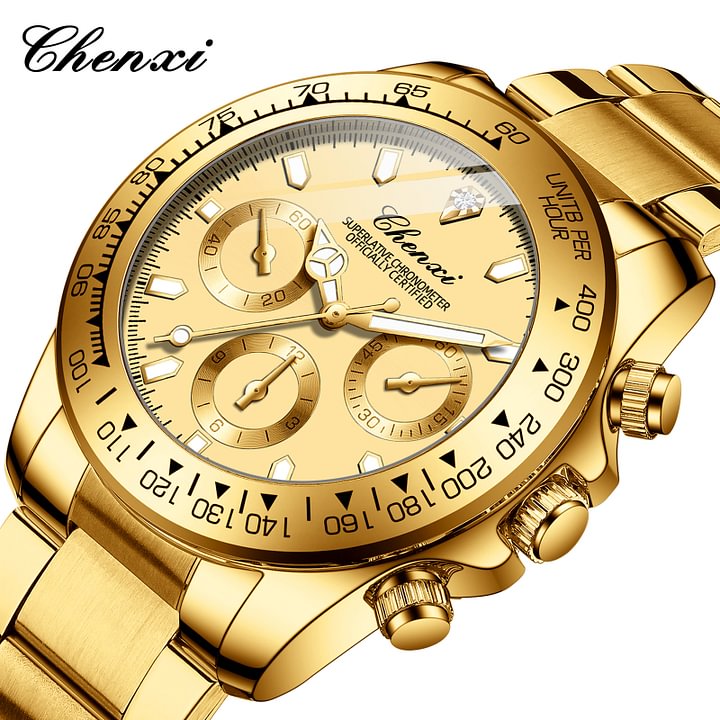 🧡MJAA™-Waterproof business men's gold watch