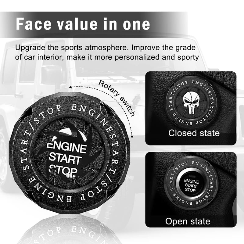 🔥Last Day Promotion - 49% OFF🎁⚡⚡Vehicle Start Button Zinc Alloy Cover