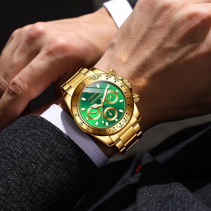 🧡MJAA™-Waterproof business men's gold watch