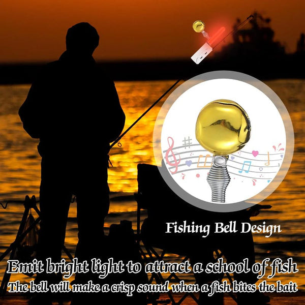 🎣Fishing Rod LED Light with Buzzer Bell🔥