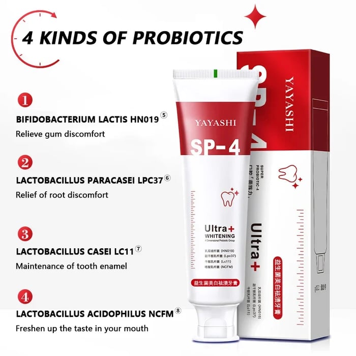 🔥2024 HOT SALE - YAYASHI SP-4™ Probiotic Whitening Toothpaste