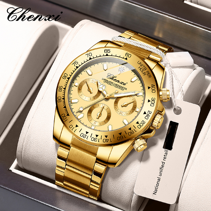 🧡MJAA™-Waterproof business men's gold watch