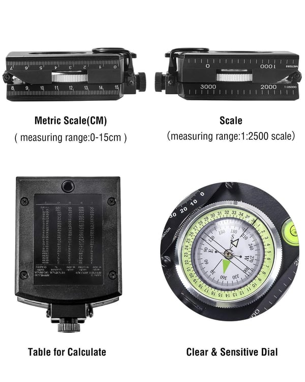 【FROM USA】Multifunctional Military Aiming Navigation Compass Compass 8 Reviews