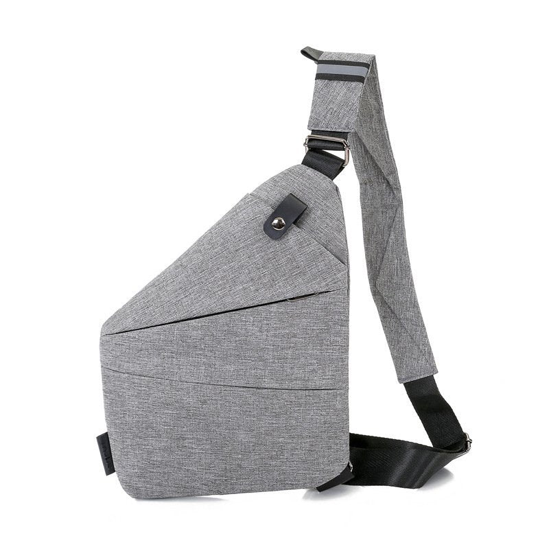 Fashion Casual Bag Men's Messenger Bag Storage Simple Chest Bag Close-Fitting Oxford Cloth Chest Bag