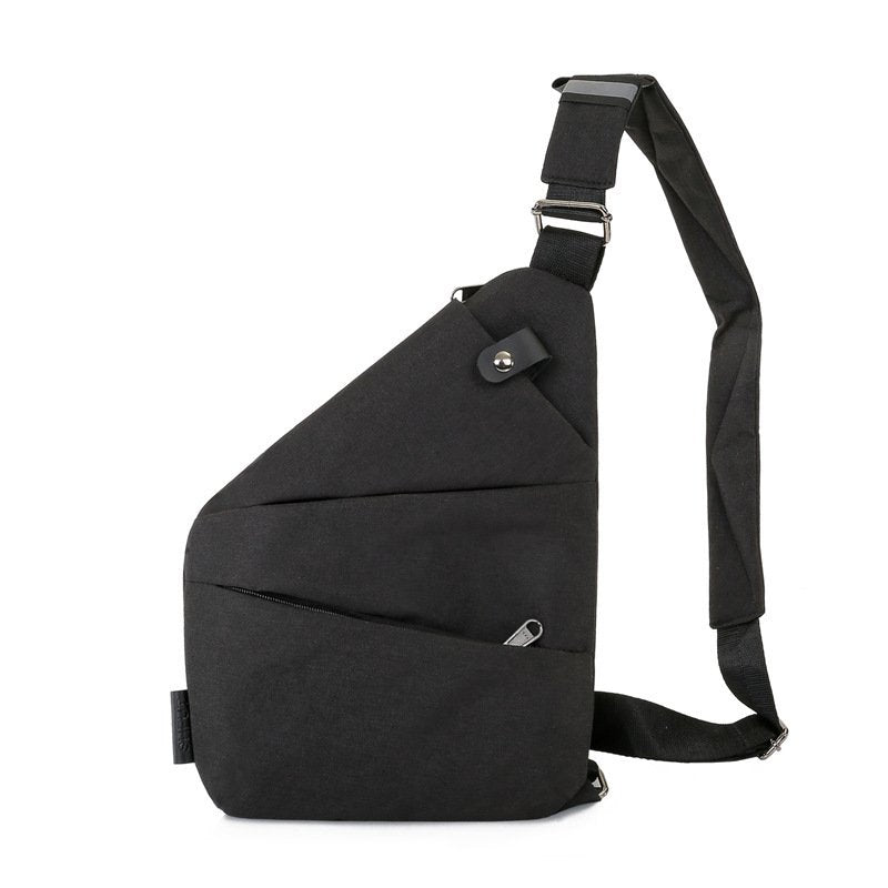 Fashion Casual Bag Men's Messenger Bag Storage Simple Chest Bag Close-Fitting Oxford Cloth Chest Bag