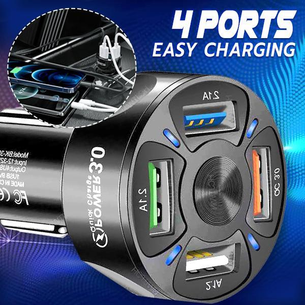 4-Port Car Fast Charger