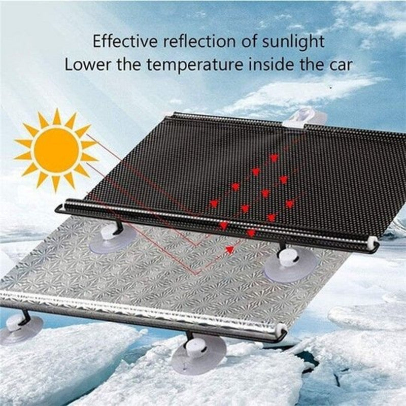 45*125CM car automatic roller blind sunshade heat insulation curtain car side block car telescopic sun block