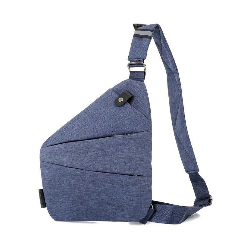 Fashion Casual Bag Men's Messenger Bag Storage Simple Chest Bag Close-Fitting Oxford Cloth Chest Bag