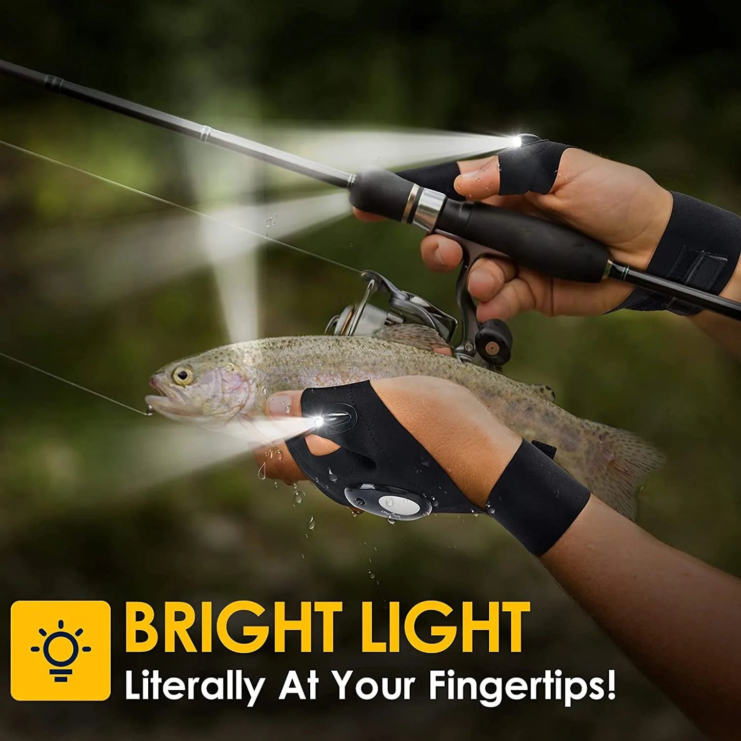 Portable Waterproof Flashlight Gloves