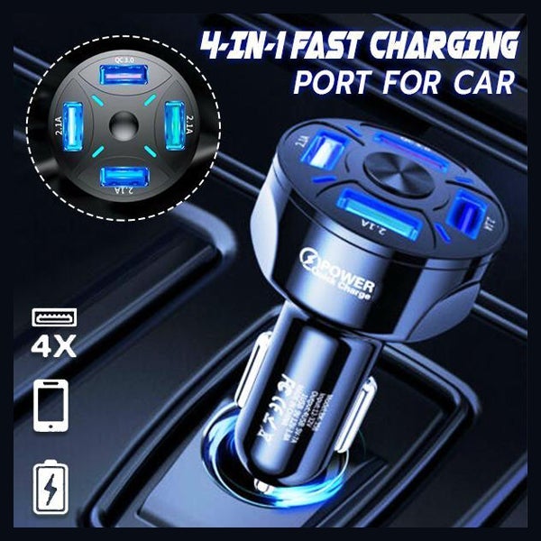 4-Port Car Fast Charger