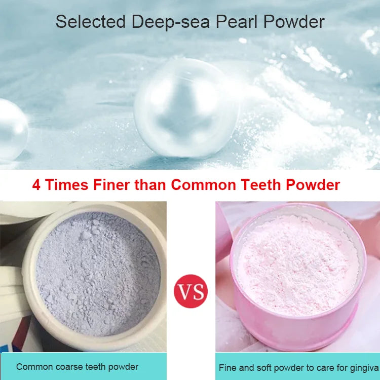 This white pearl tooth powder can easily whiten your teeth, deeply clean tartar and stains, and your teeth will no longer hurt and your mouth will not stink!