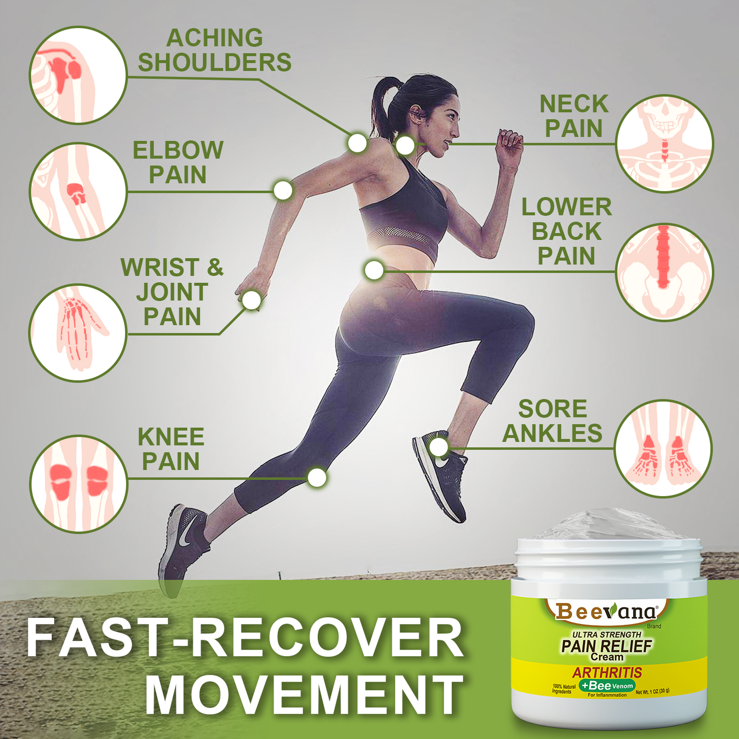 （🔥LAST DAY SALE-80% OFF) martoop™ Bee Venom Joint & Bone Therapy Cream (Full Body Recovery, Pure Natural Formula)