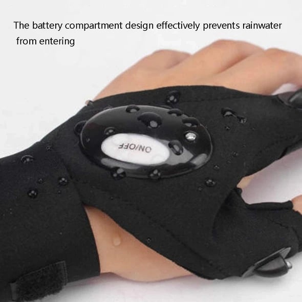 Portable Waterproof Flashlight Gloves