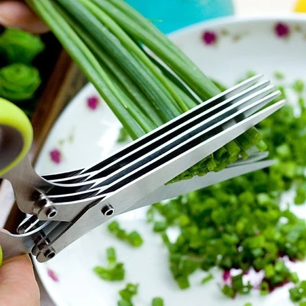 🔥BIG SALE - 50% OFF🔥 5 Blade Kitchen Salad Scissors