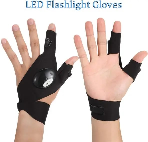 Portable Waterproof Flashlight Gloves