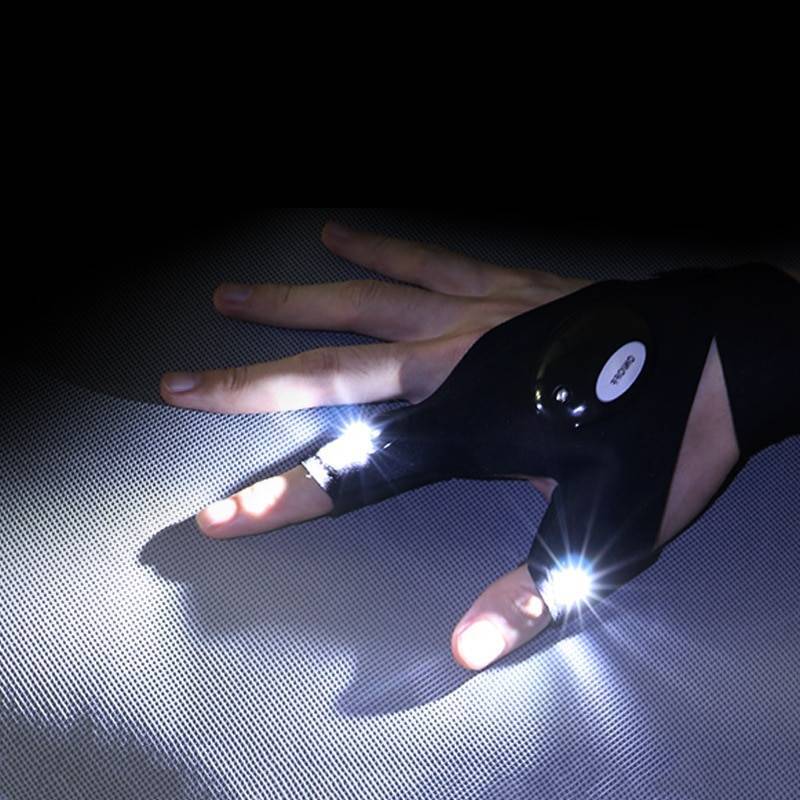 Portable Waterproof Flashlight Gloves