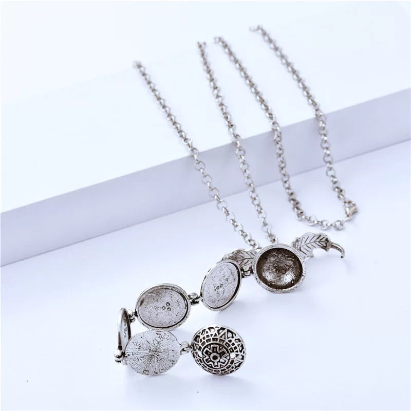 PHOTO LOCKET NECKLACE-Rose Gold【Free 16-color eyeshadow palette】